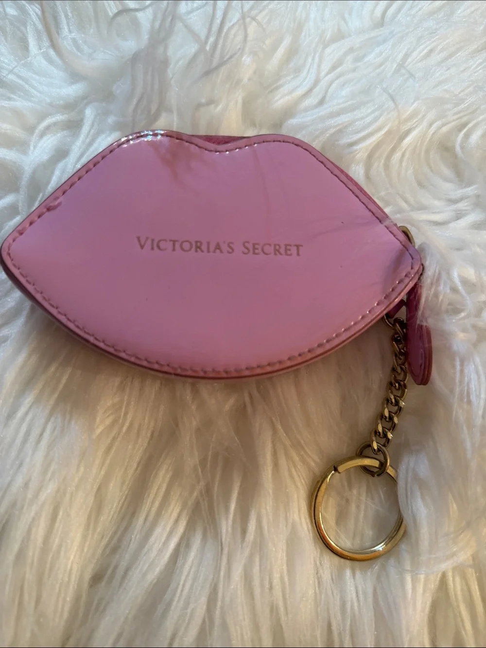 Victoria's Secret Pink Lip-Shaped Key & Card Holder